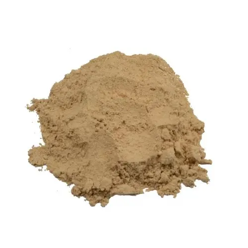 Ginseng 20 gram Panax ginseng, fijn beige poeder op een hoop